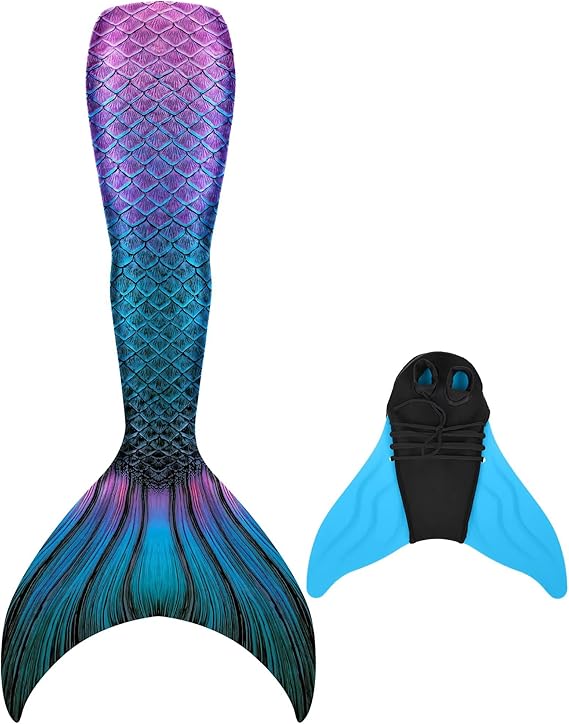 DNUFN Mermaid Tail for Swimming for Women Adults with Monofin