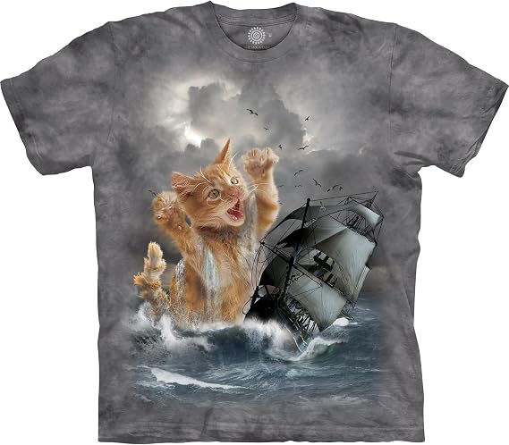 The Mountain Krakitten Unisex T Shirt | Premium, Hand-Dyed | Funny Cat Graphic Tee