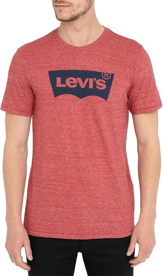 Levi's Men's Housemark Graphic Tee T-Shirt, Large Batwing Logo