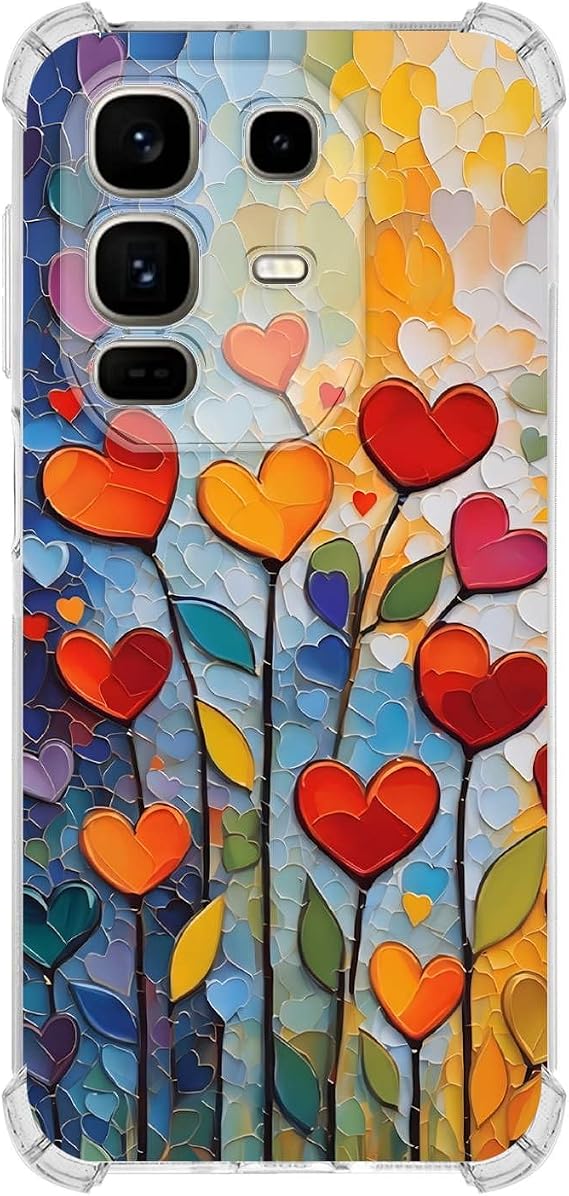 PrintiFy İnfinix Note 50 Pro ile Uyumlu Düşlerin Dansı serisi Kökten sevgi Tasarımlı Uv Baskılı Köşe Korumalı Antişok Kılıf