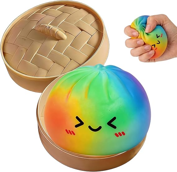 Dumpling Squishy,Dumpling Squeeze for Stress Relief (Colorful)