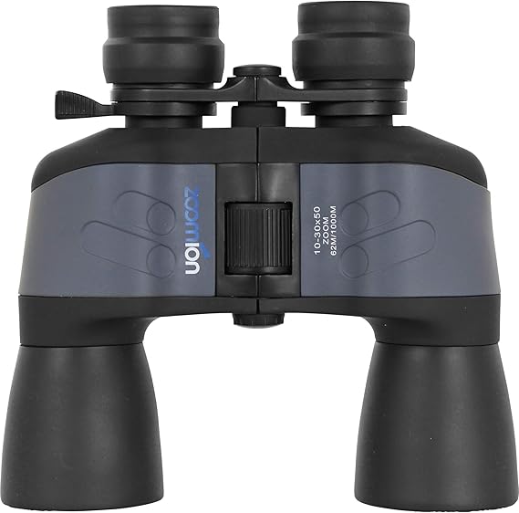 Pelican 10-30x50mm Binoculars for Children and Adults - Compact & Small, roof Edge BK-7 Optics, stepless Magnification incl. Accessories