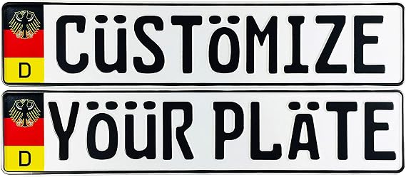 Custom German License Plate Flag + Eagle (Custom Plate)