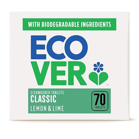 Ecover Classic Dishwasher Tablets, Lemon & Lime, 70 Tablets, All-In-One
