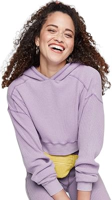 Wild Fable Womens Cropped Waffle Hoodie -