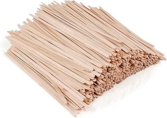 MOWPOG 700 Pcs Natural Wooden Coffee Stirrers, 7.5" Disposable Stir Sticks, Ideal for Coffee Bars and Parties, Smooth Splinter-Free Birch wood Stirrer for Tea and Beverages (7.5")