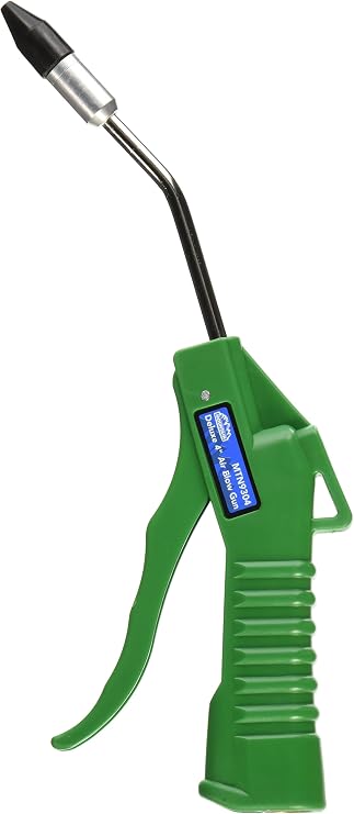 Mountain 9304 4" Variable Flow Blow Gun with Removable Rubber Tip for Garages, Repair Shops and DIY, Comfortable Lever Control, Insulated Handle,
