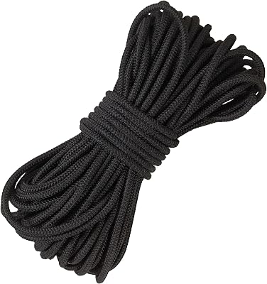 3mm Black Elastic Cord 45ft - 18 inch Strong No-Slip Bungee String for Crafts, DIY Projects, Kayak Tie Downs, Camping Gear, Sports Gear, DIY Crafts, Hair Bands, Sewing & Shoe Laces