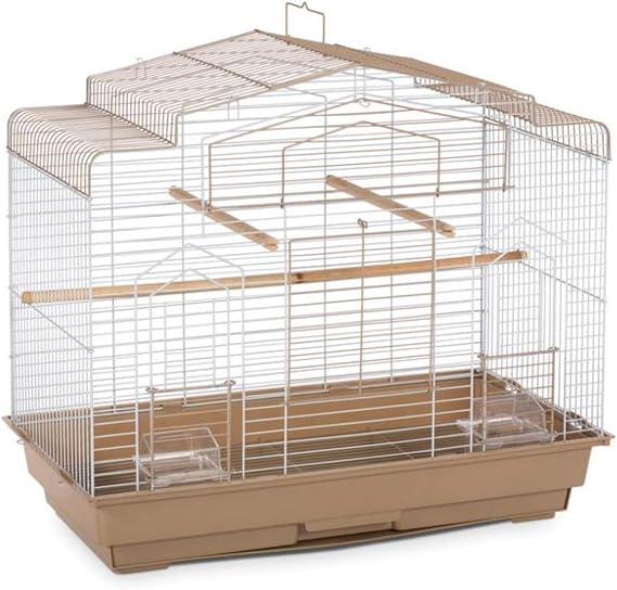 Prevue Pet Products Barn Style Bird Cage - Brown & White
