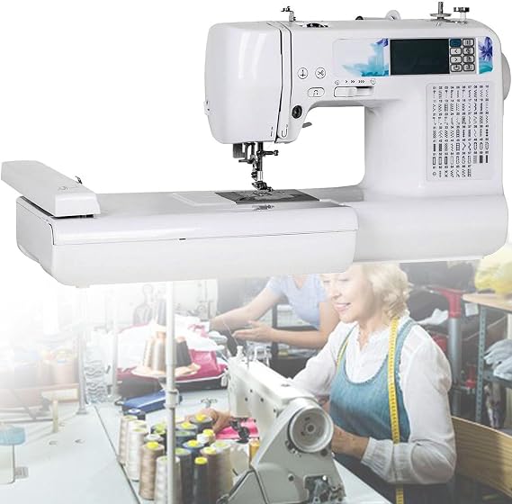 Sewing and Embroidery Machines, Computerized for Beginners 75 Built-in Designs, Use for Home Clothing and Bedding with Large LCD Touch Screen