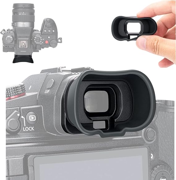 Soft Silicon Camera Viewfinder Eyecup Eye Cup Eyepiece Replacement for Panasonic Lumix DC-GH7 GH6 GH5 II GH5M2 DC-GH5S DC-GH5 Camera EVF Eyeshade Protector Replaces Panasonic 4YE1A561Z