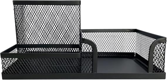 burko Mesh Table Organizer Office Supplies Desktop Organizer Ruler Container for Pen Holder and Storage Baskets Modern Home Business Commercial Office School Decor Table Organization