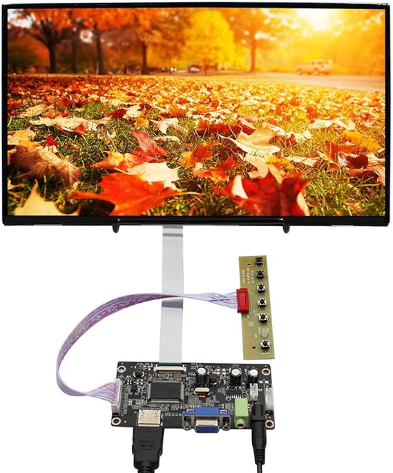 VSDISPLAY 13.3" 1920X1080 IPS LCD Screen VS133GF-B001 with VGA Controller | Supports H/D/VGA Input,16:9 Aspect Ratio