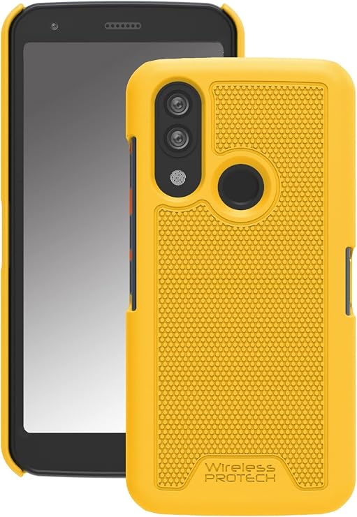 Case Compatible with CAT S62 and CAT S62 PRO Phones, Protective Hard Shell Case with Soft Touch Coating (Yellow)