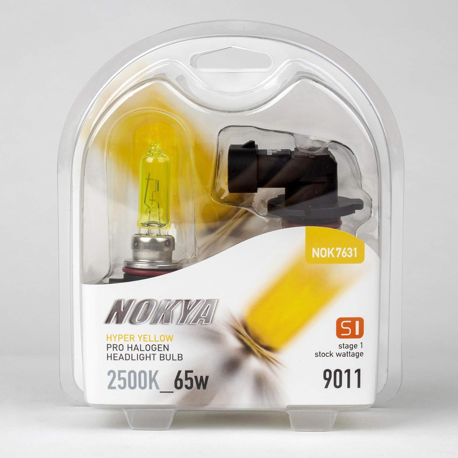 Nokya Hyper Yellow Pro Halogen Headlight Bulbs 9011-2500K 65W 12V NOK7631
