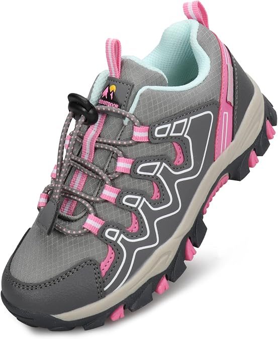 Kids Boys Running Shoes Waterproof Non-Slip Breathable Low-Top Outdoor Hiking Walking Sneakers (Little/Big Kids)