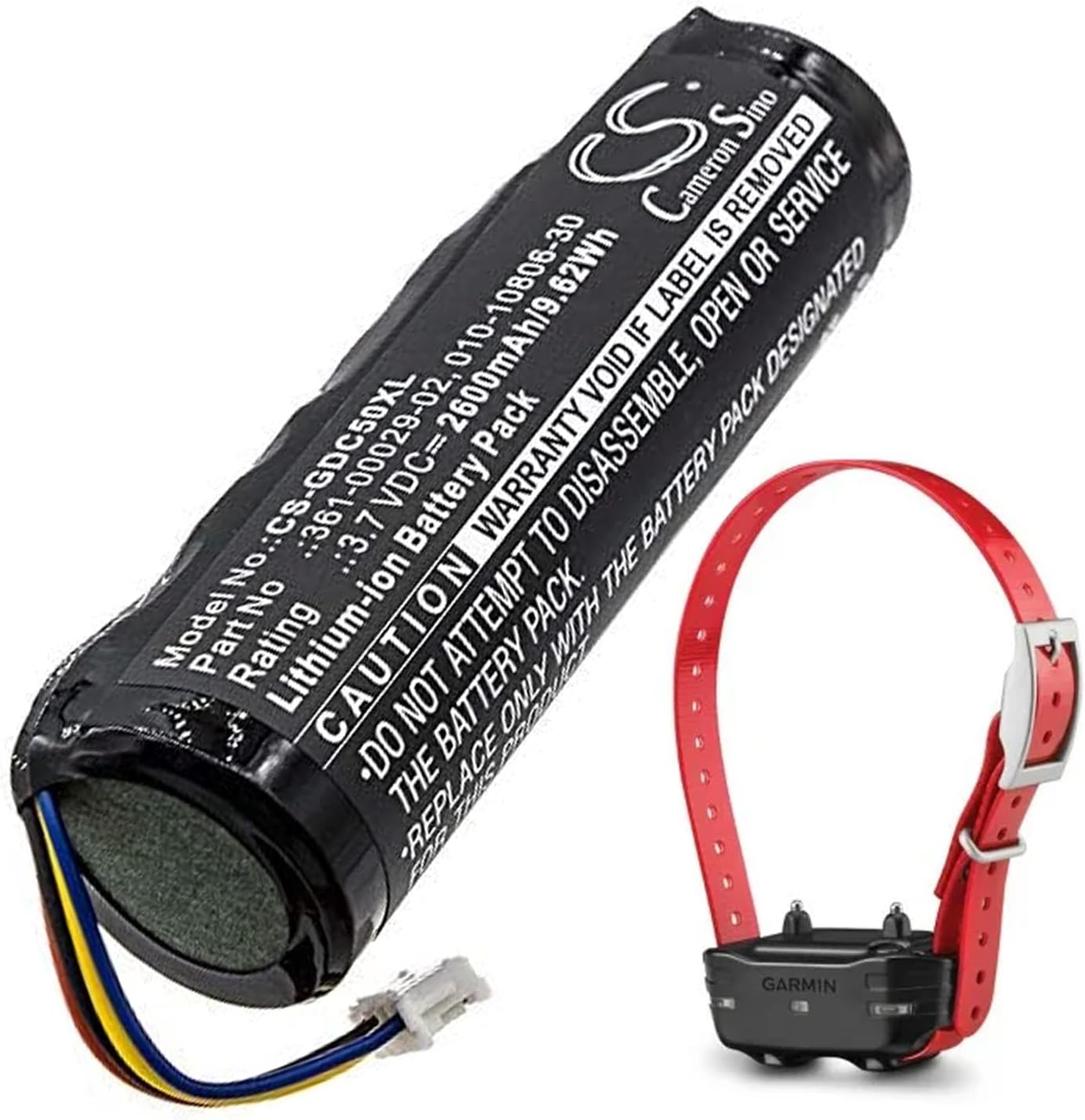 2600mAh Li-ion Replacement Battery for Garmin DC50 Dog Tracking Collar, Alpha 100,010-10806-30, 010-11828-03, 361-00029-02, Alpha GPS Pig Hunting Dog Trac, DC50, T15 GPS Dog Tracking Collar