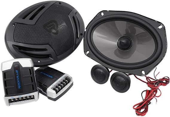 Rockville RV69.2C 6x9" Component Car Speakers, 1000W, 4 Ohm, Rich Bass, CEA Rated, Polypropylene Woofer, Butyl Rubber Surround, Perfect for Car Audio | 1000W Peak / 220W RMS, Polypropylene Cone, PEI Dome Tweeters, 2-Way Crossovers, OFC Voice Coils, Grilles, 30Hz-22kHz