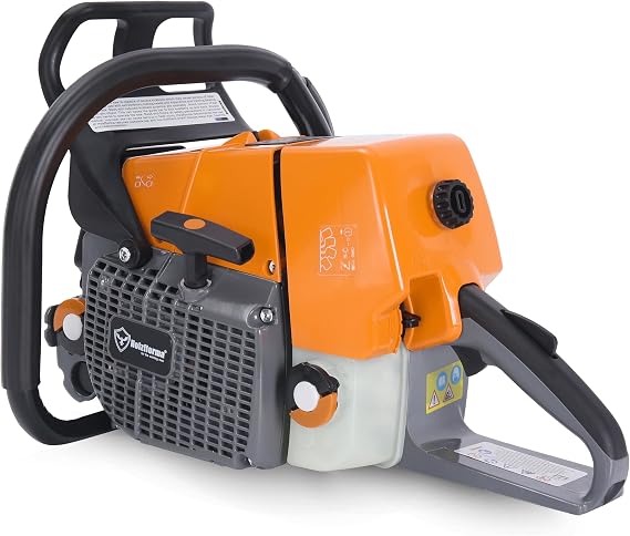 Farmertec 76.5cc G466 Gasoline Chain Saw Power Head Orange Drak Grey Standard 7 tooth .3/8"pitch Chain Sprocket Wrap Around Handle Bar are Compatible with MS460 046 Chainsaw