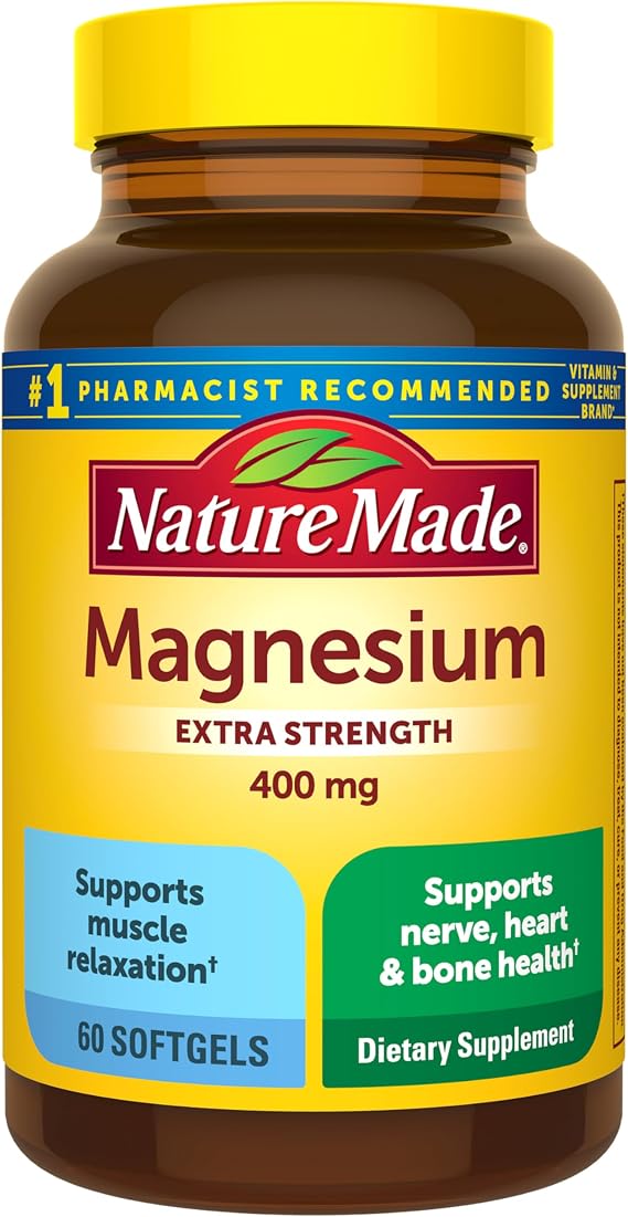 Nature Made Magnesium Oxide Extra Strength 400 mg, 60 Softgels