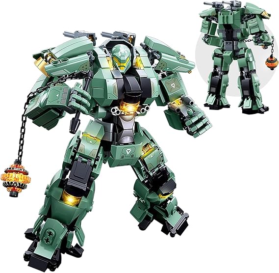 HIGH GODO Transforming Mecha Robot Building Blocks Set, 542PCS Warrior City Mecha Model, Cool Robots Gift for Adult Collector Teen