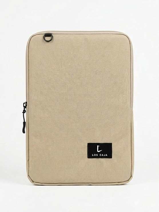 Premium Tablet Çantası ve Organizer - İçi Cepli, Darbe Emici Koruyucu Kılıf (Bej)