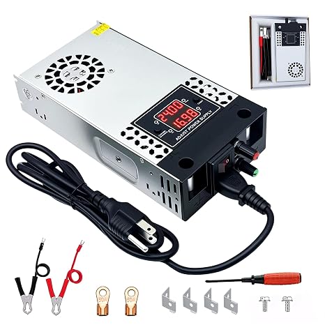 New Version AC to DC Converter 0-50V 500W Digital Display Power Supply,SMPS 110V/120V to 0-50V 0-10A Adjustable Voltage Current Converter Switching DC Transformer Driver Adapter (DC0-50V/0-10A/500W)
