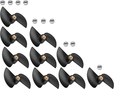 10PCS FT009 RC Boat Propellers High Speed Brushless Replacement Propeller Set for FT009 Remote Control Racing Boat Spare Parts Accessories