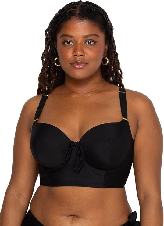 Plus-Size Full-Busted Supportive Underwire Swimsuit Bikini Top
