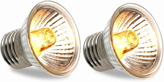 Caldarax E27 Reptile Heating Bulb UVA UVB 25W Dimmable, Turtle Basking Light Bulb for Reptiles and Amphibians, Heat Lamp Bulbs for Tortoise Bearded Dragon Lizard Snake Chameleon Gecko, 2 Pack [Energy Class G]