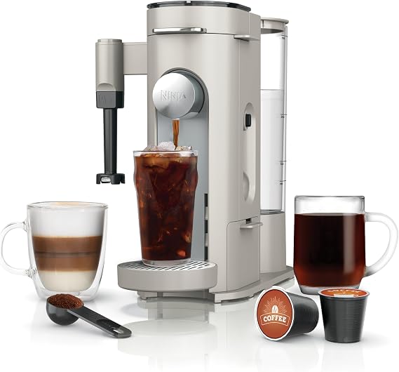Ninja Pod and Grounds Coffee Maker, K-Cup Compatible, Stone, PB051ST