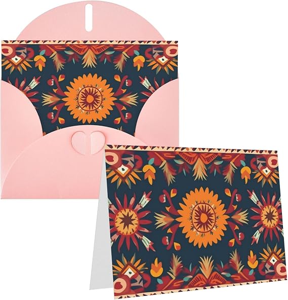 Birthday Cards With Envelopes Mexican Folk Art Patterns Wedding Cards Sympathy Cards Thinking Of You Cards Note Thank You Cards Blank Inside All Occasions Greeting Cards
