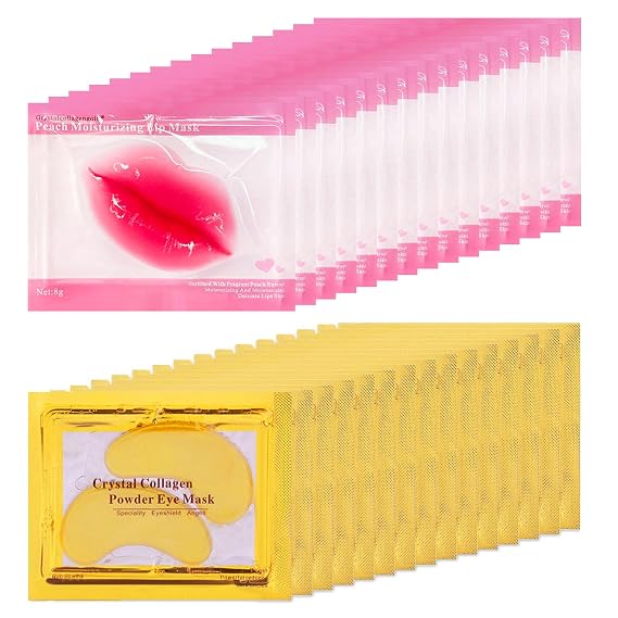 30 Pairs Lip Mask & Eye Mask, Bachelorette Party Favors, Bridesmaid Gifts | Bachelorette Party Accessories, Bridal Shower Gifts, Eye Patches for Puffy Eyes and Dark Circles, Hangover Kit, Bulk Gifts