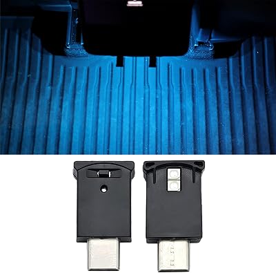 2PCS USB Ambient Light for Model Y Juniper3 Highland Plug-in Type C Atmosphere Lamp fit for Cars RGB USB-C Portable Auto Ambient Lighting Night Light Accessories for Model Y Juniper