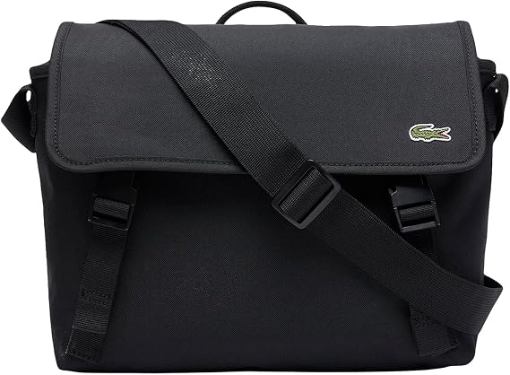 Lacoste Men's Neocroc Messenger Bag, Black, One Size