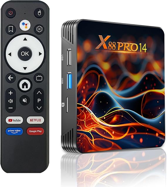 Android tv box,X14 PRO Android 14.0 box 2GB RAM 16GB ROM RK3518 Quad-Core 64bit Cortex-A53 Mali 450 MP2 GPU Support 4K 3D 1080P 2.4/5.0GHz WIFI BT5.0 10/100M Ethernet DLNA HDMI2.0 USB3.0 H.265