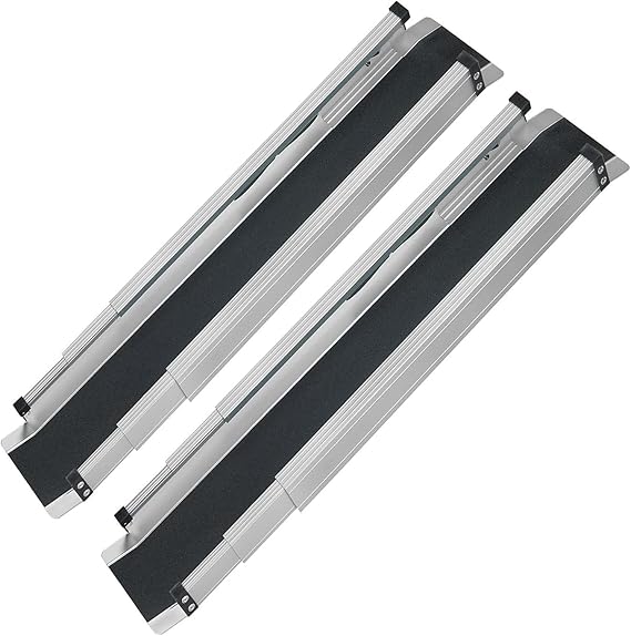 DMI Ramps For Wheelchairs For Home | 600 lb capacity | Adjustable Portable Wheelchair Ramp 3-5 Ft Long 4.5 In Wide | 2 Wheelchair Ramps For Home Steps | Handicap Ramp | Temporary Ramp Over Stairs