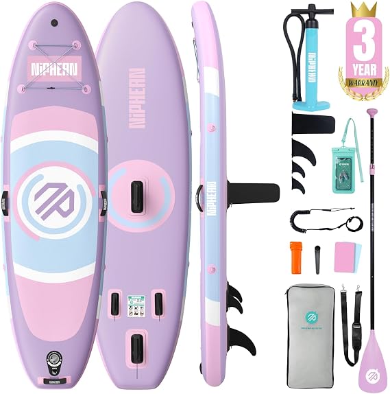 Niphean 10' Inflatable Paddle Board, Ultra-Light SUP for Beginners
