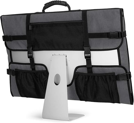 Carrying Bag Compatible with Apple 21.5" All in One Desktop PC, Gray | Protective Monitor Dust Cover, 21.5"/24" Monitor Storage Bag, Rubber Handle, Dustproof, Anti-scratch, Home & Travel Use