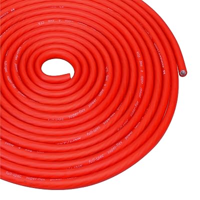Conext Link 20 ft 4 GA Gauge AWG Car Amplifier Battery Power Cable Ground Wire CCA Frost Red （10841