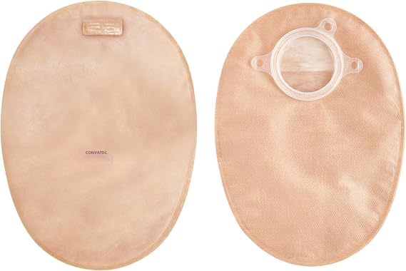 ConvaTec Sur-Fit Natura + Two-Piece Closed-end Pouch with Charcoal Filter 2-1/4" Flange, Opaque (Box of 30 Each)