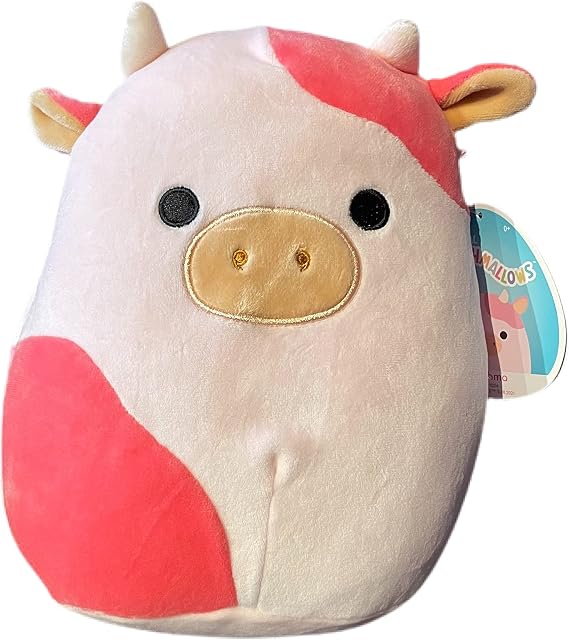 Squishmallows Official Kellytoy Plush Farm Squad Squishy Soft Plush Toy Animals (8 Inch, Reshma Pink Cow)