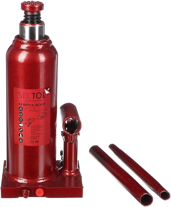 SX BOTTLE JACK PREMIUM 6T | Hydraulic Bottle Jack | 6 Ton Capacity | Welded Steel Heavy Duty Jack