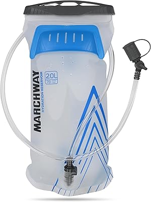 MARCHWAY Lightweight TPU Hydration Bladder 2L3L for Hydration Packs, Slide-Seal Wide Mouth Water Reservoir Bag with Carry Handle for Hiking, Cycling, Running, Camping, Travel