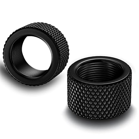 2 Pack Thread Protector, 5/8x24 Steel Thread Adapters (Black)