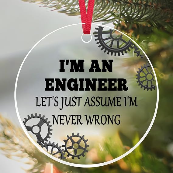 Engineer Gifts Mechanical Engineering Gifts Christmas Ornament Gifts for Engineers Future Engineer Gifts Engineering Student Graduation Gift Birthday Christmas Retirement Gifts for Engineer Keepsake