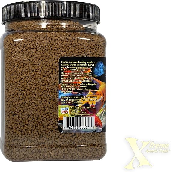 Xtreme Community Peewee 1.5mm Pellets - Slow-Sinking Fish Food (20oz)