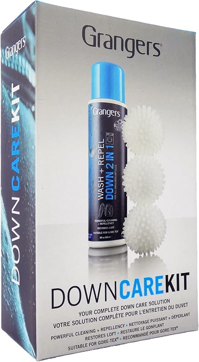 Grangers Down Care Kit with Wash + Repel for Down 2 In 1 (10 oz) and 3 Reusable Dry Balls To Restore Down Loft"