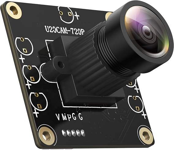 720P USB 2.0 UVC Camera with 120 DFOV for Raspberry Pi, Jetson Nano, Embedded Hardware - Support Windows, Linux, Mac OS, Android