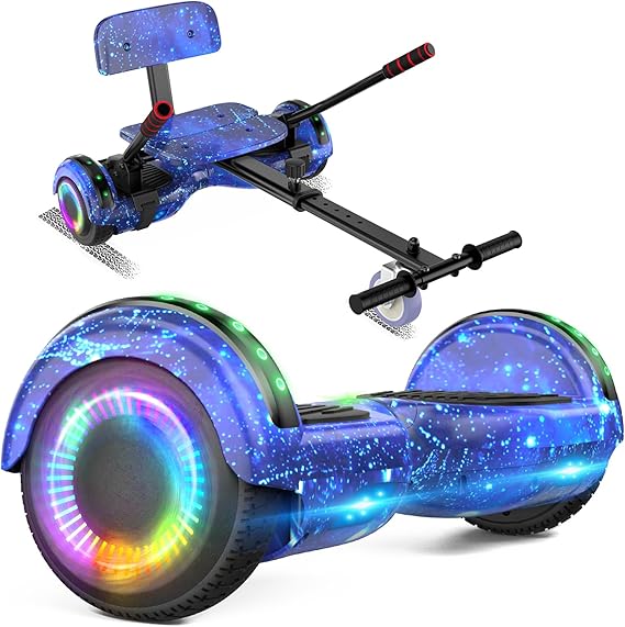 FLYING-ANT Self Balance Scooter Seat Attachment 6.5 Two-Wheel Self Balancing Electric Scooter with LED Light Flash Lights Wheels